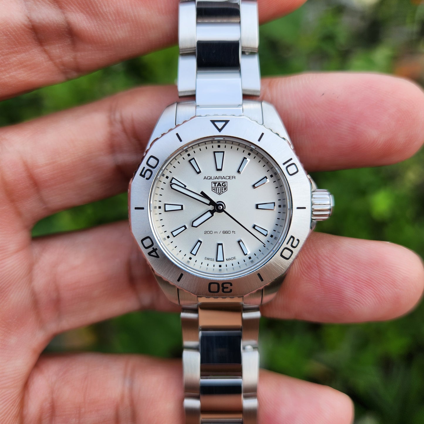 Tag Heuer Ladies Aquaracer Professional White Mother of Pearl Dial 30mm