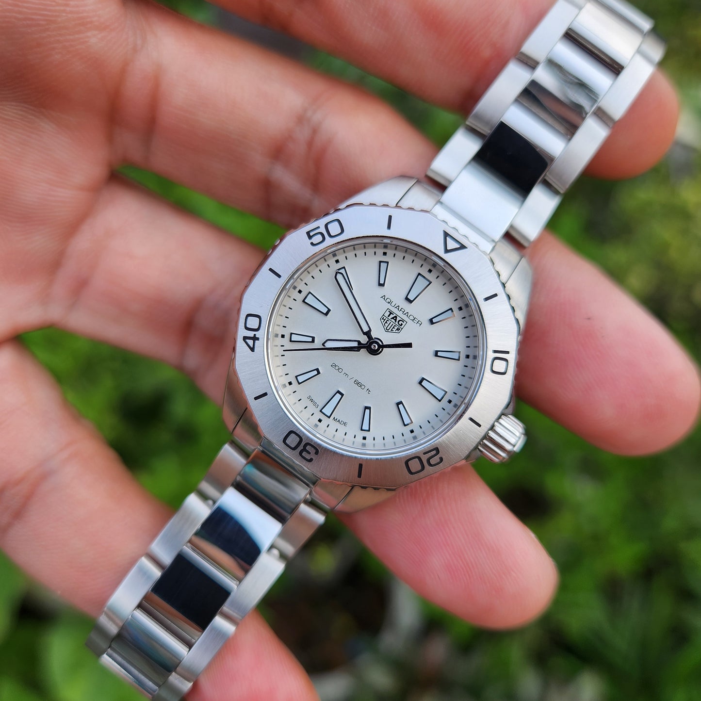 Tag Heuer Ladies Aquaracer Professional White Mother of Pearl Dial 30mm