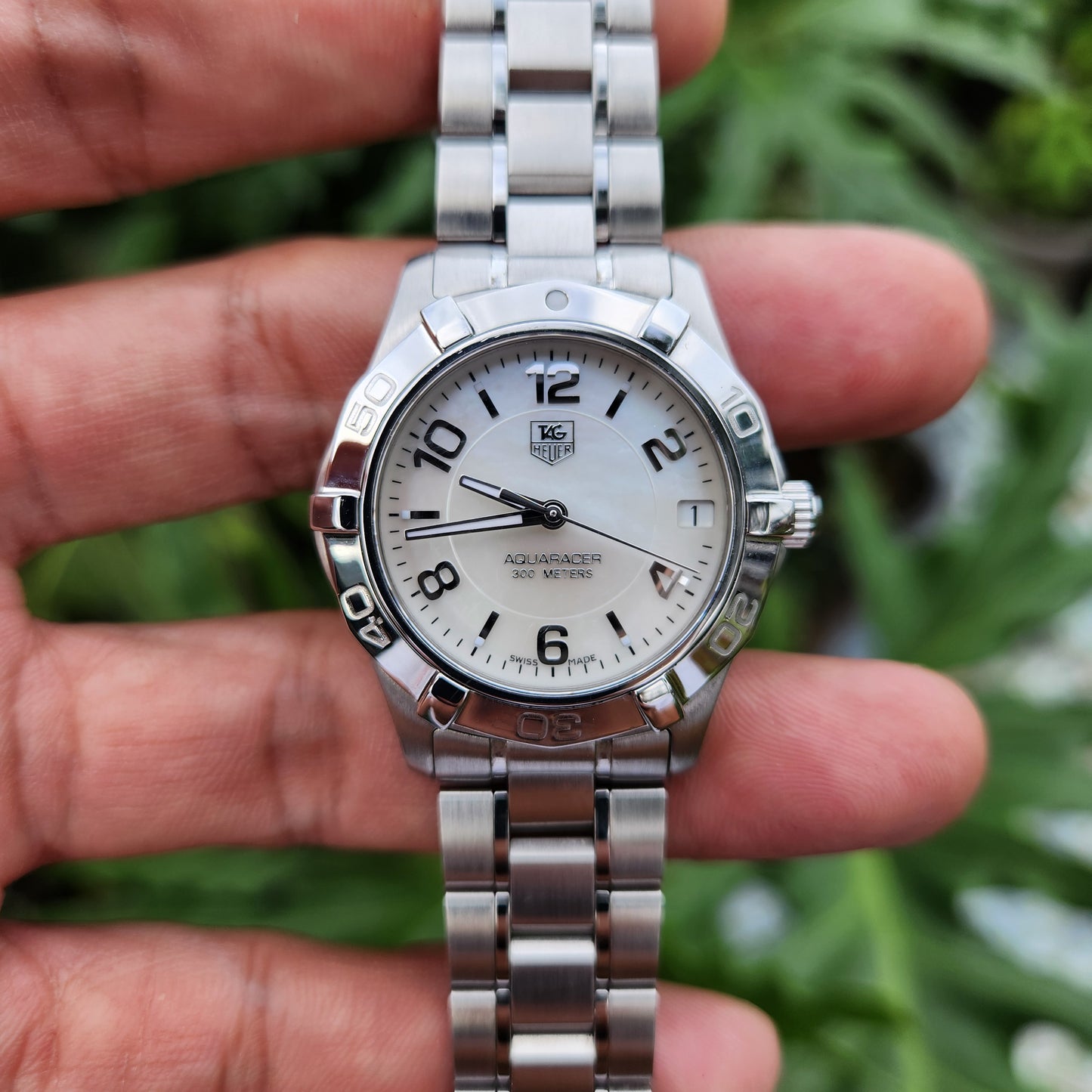 Tag Heuer Ladies Aquaracer Mother of Pearl White Dial 33mm