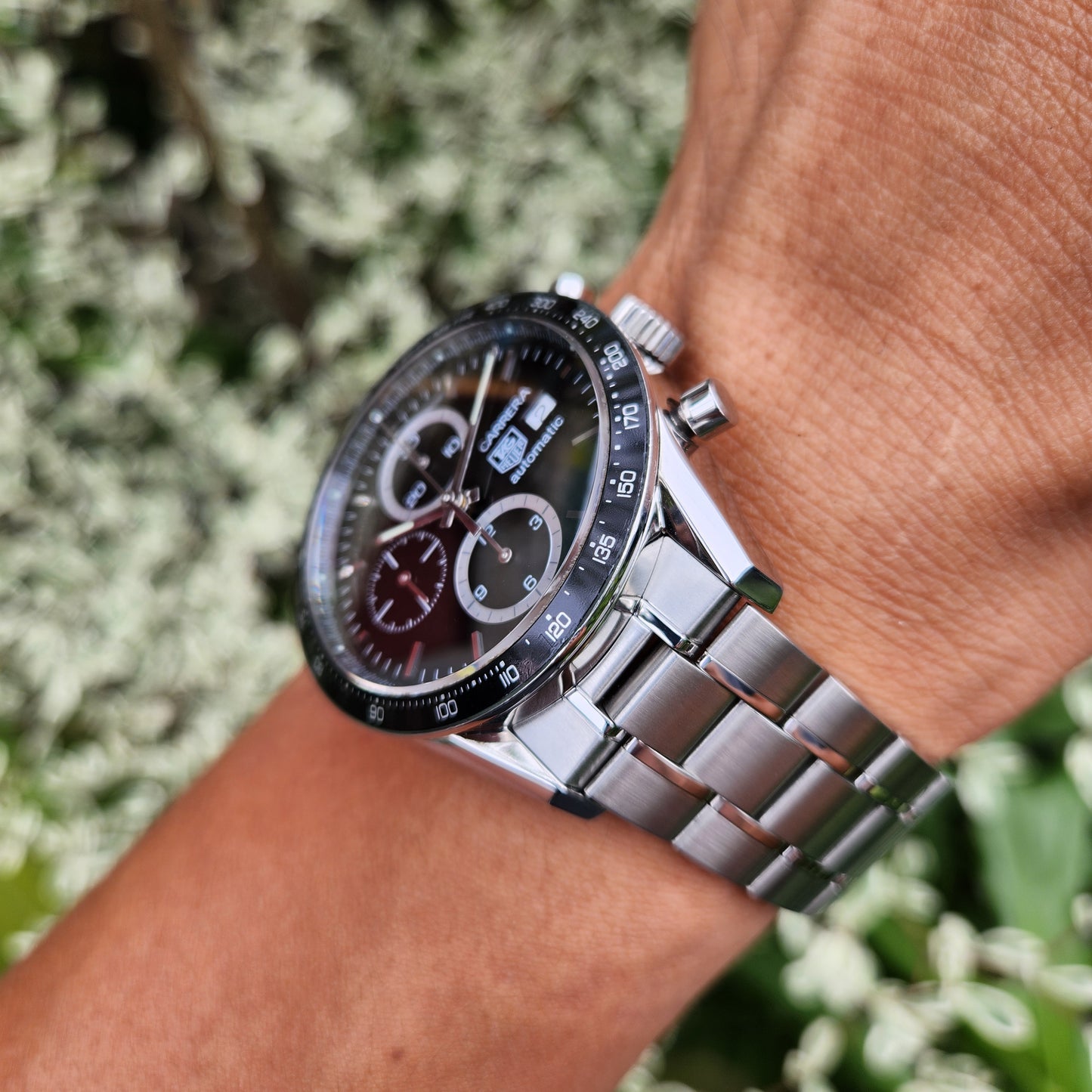 Tag Heuer Carrera Calibre 16 Chronograph 'Brad Pitt' Black Dial 41mm - Complete Set