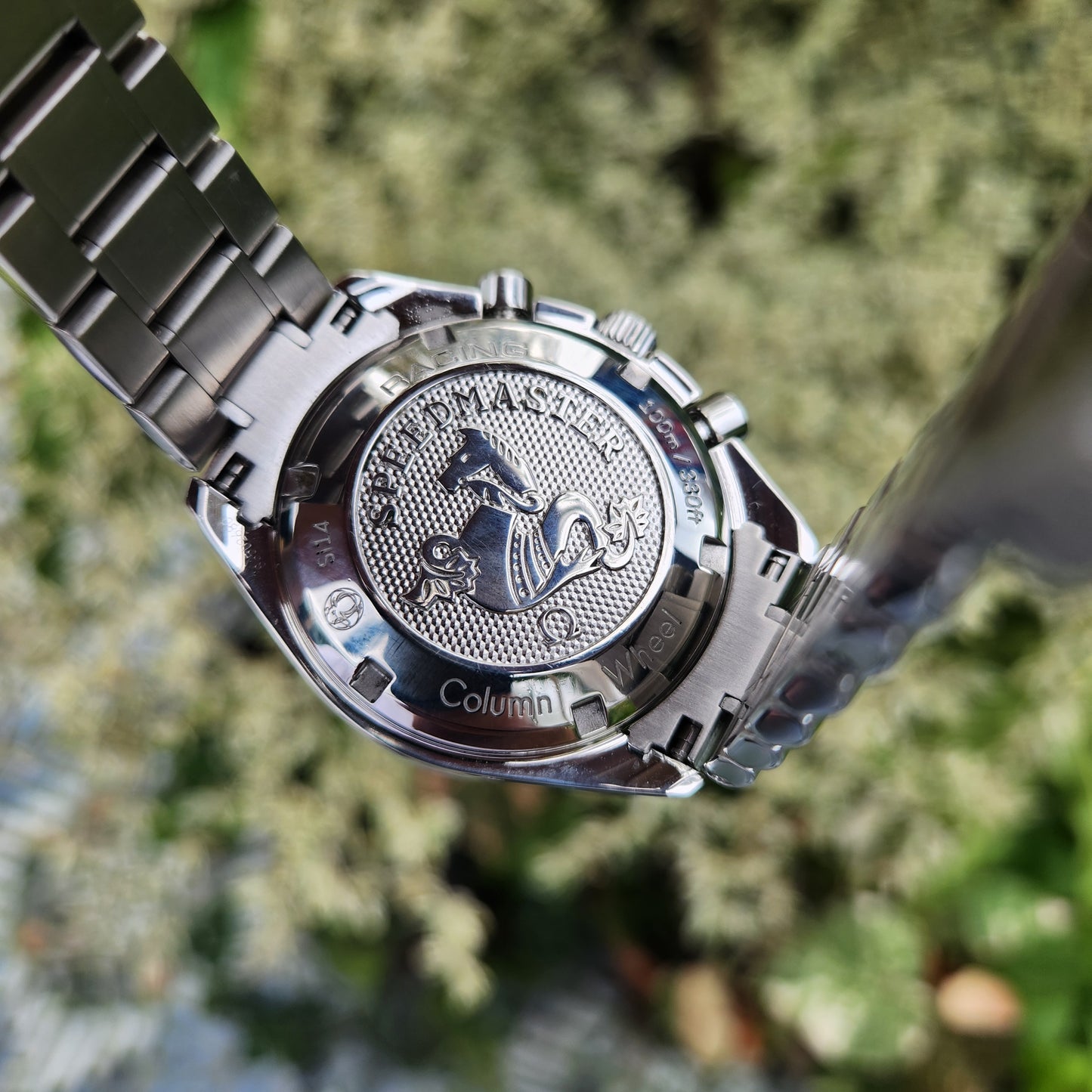 Omega Speedmaster Racing Co-Axial Chronometer Chronograph Grey Sunburst Dial with Yellow Accents - Complete Set