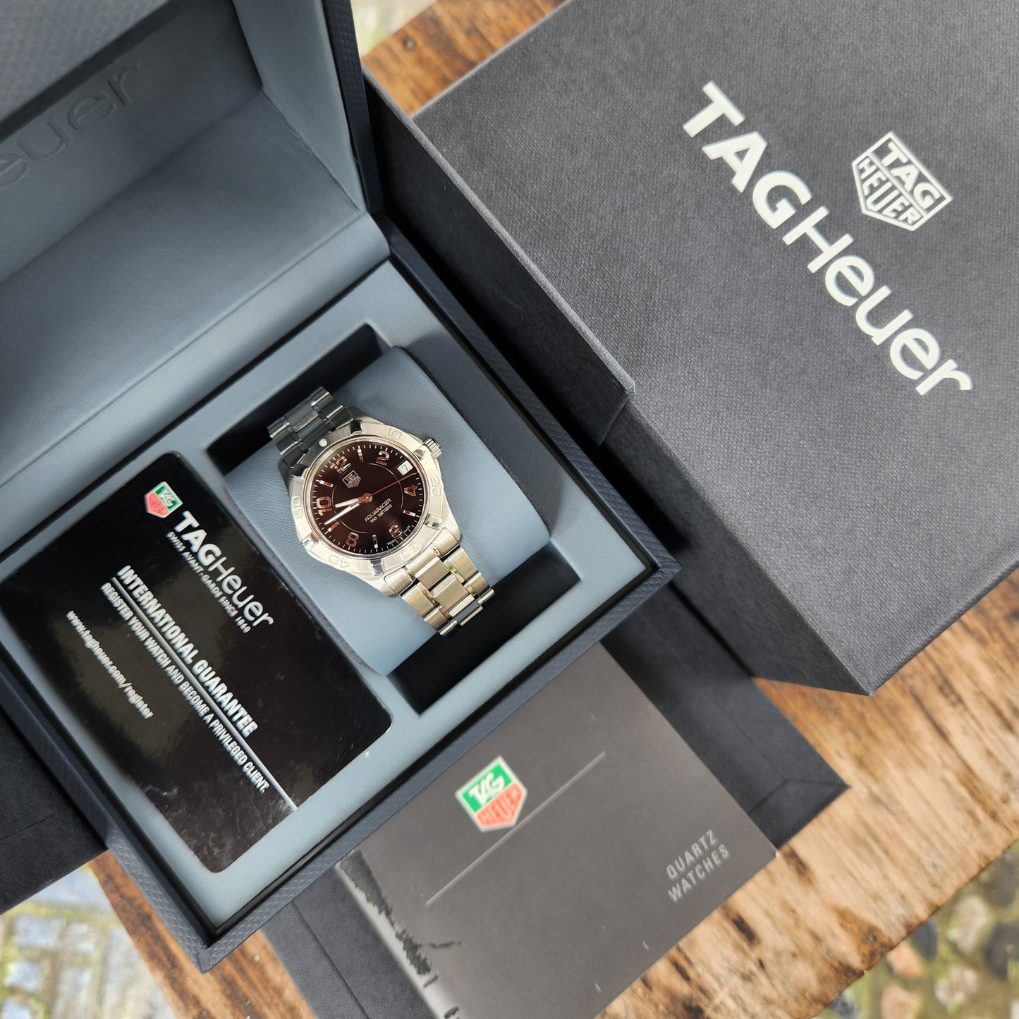 Tag Heuer Ladies Aquaracer Black Dial 33mm - Complete Set