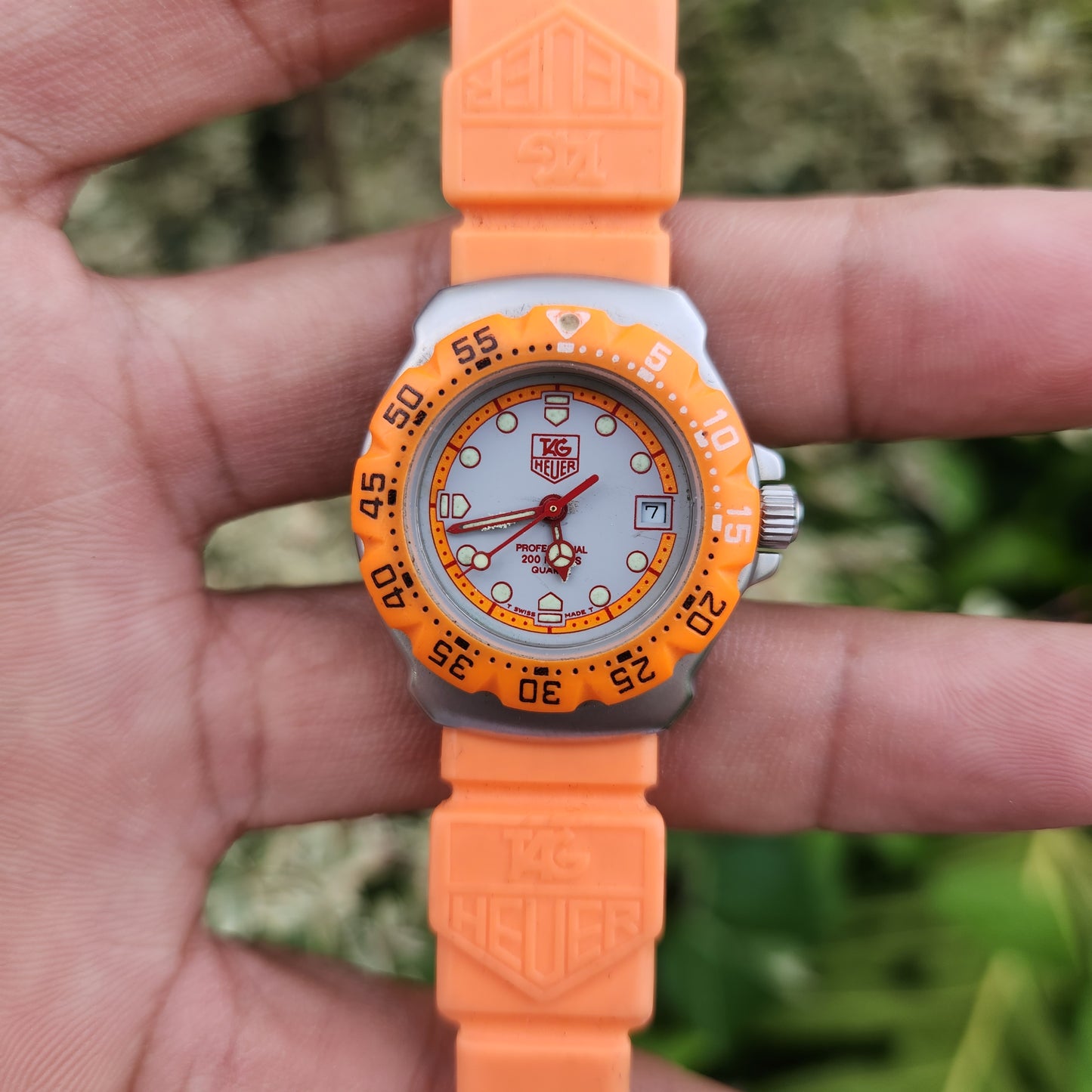 Tag Heuer Ladies F1 Classic 28mm - White and Orange Accent Dial