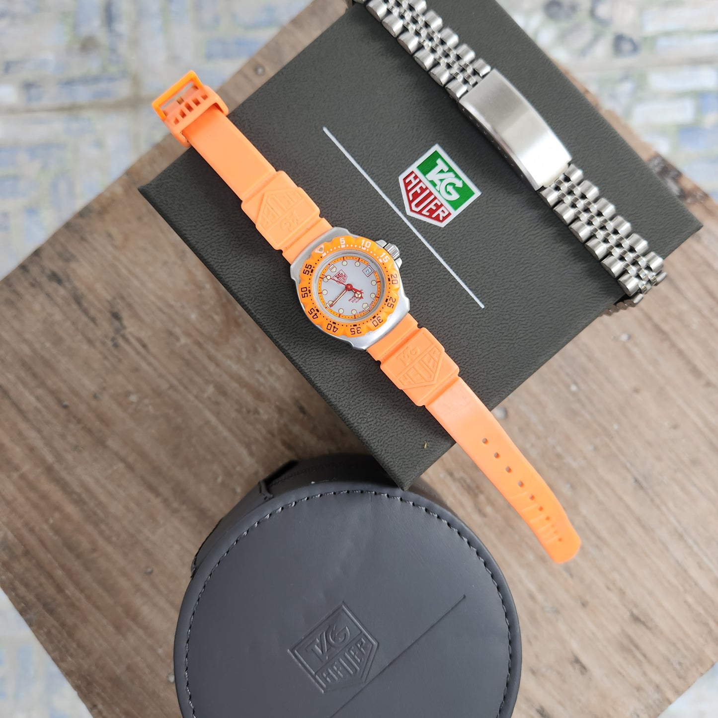 Tag Heuer Ladies F1 Classic 28mm - White and Orange Accent Dial
