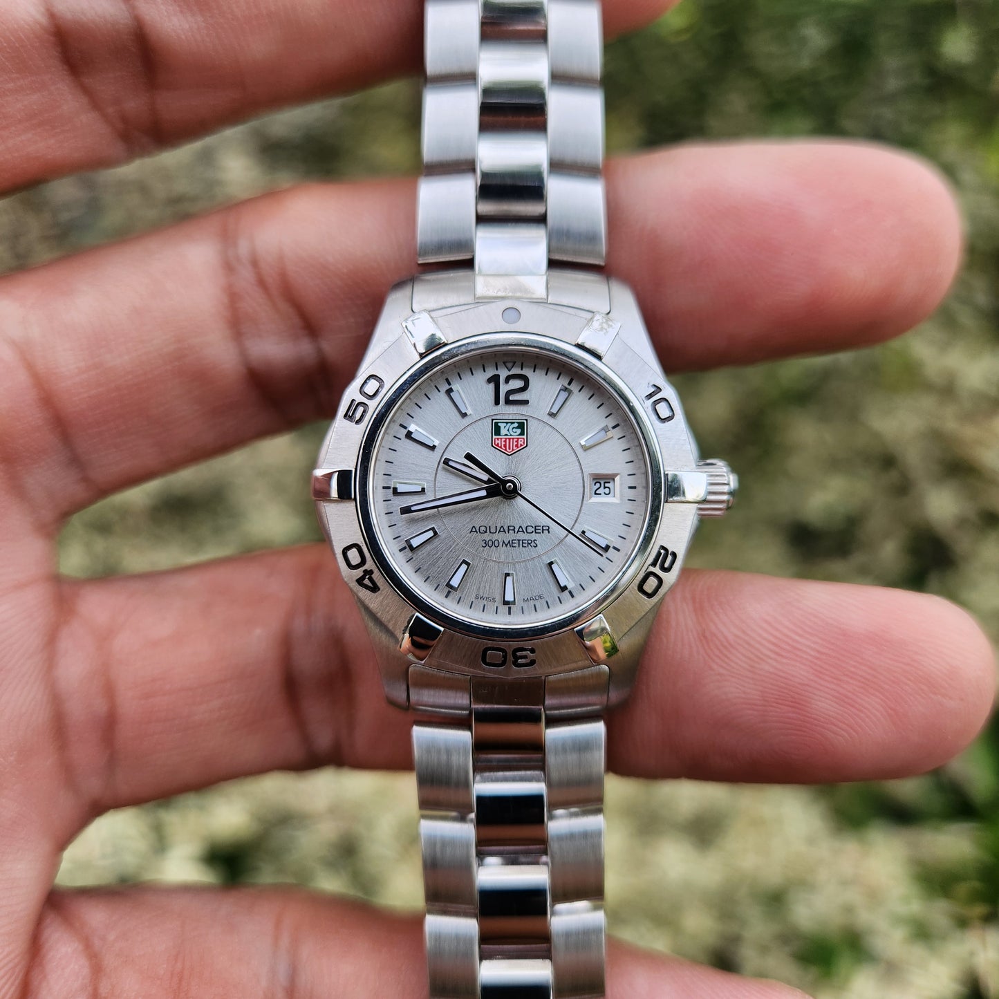 Tag Heuer Ladies Aquaracer Silver Dial 27mm