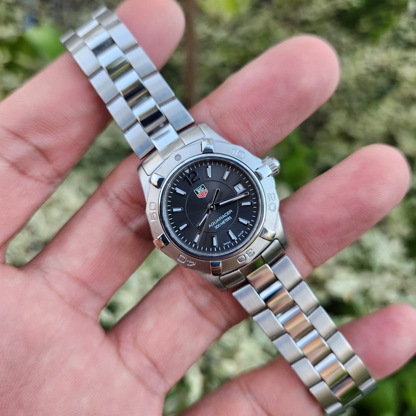 Tag Heuer Ladies Aquaracer Grey Sunburst Dial 27mm