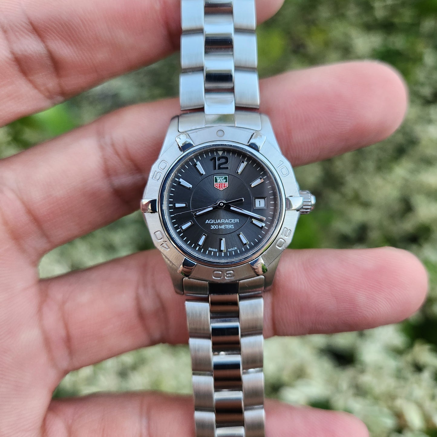 Tag Heuer Ladies Aquaracer Grey Sunburst Dial 27mm
