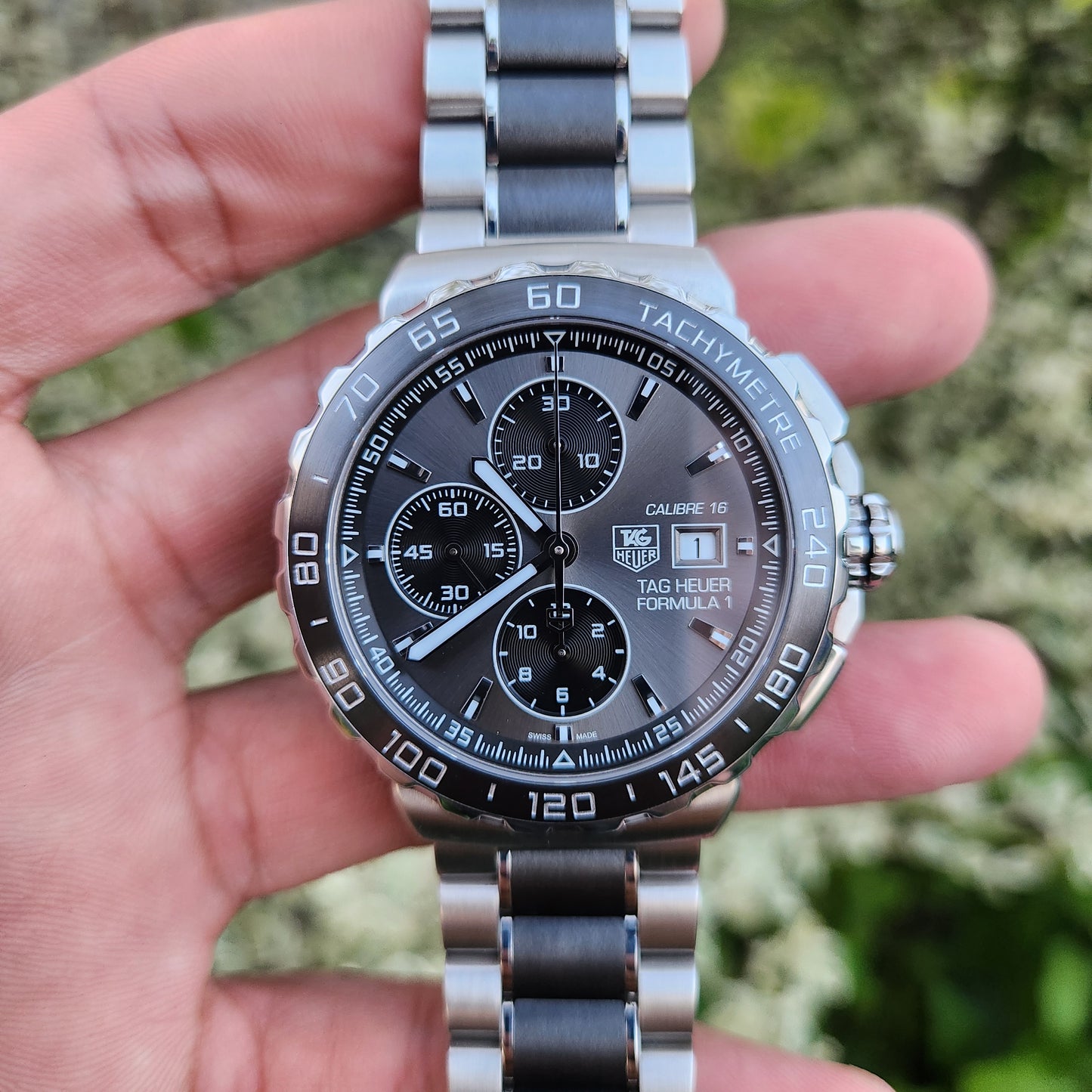 Tag Heuer F1 Chronograph Calibre 16 Ceramic Band and Bezel Anthracite Grey Dial 44mm