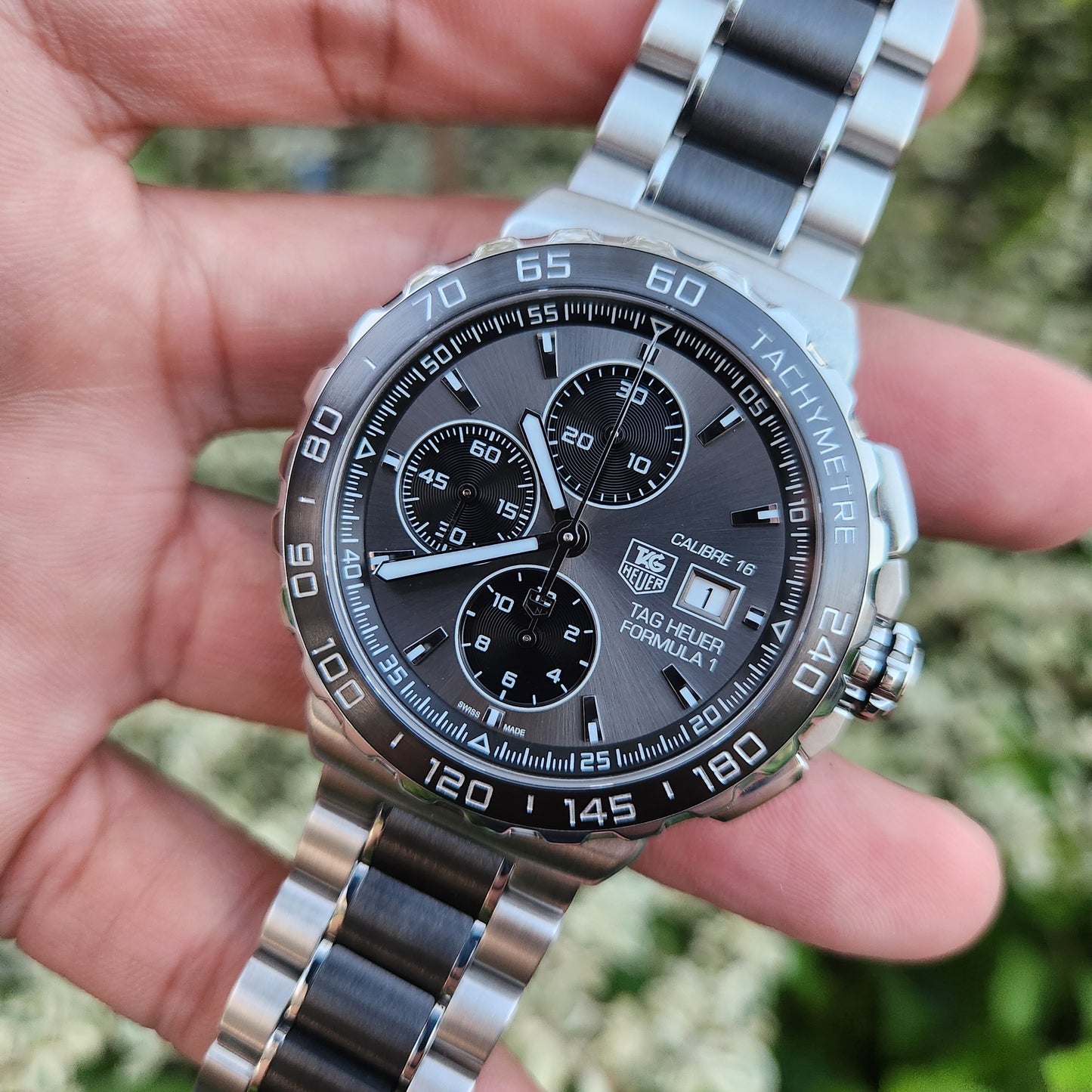 Tag Heuer F1 Chronograph Calibre 16 Ceramic Band and Bezel Anthracite Grey Dial 44mm