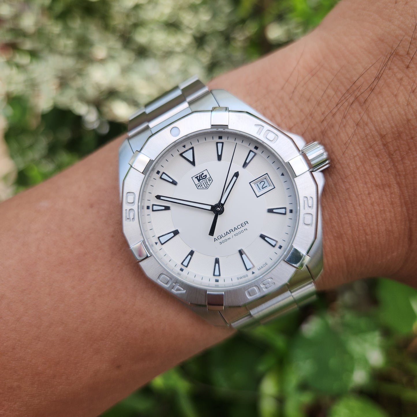 Tag Heuer Aquaracer 300M White Dial 41mm - Complete Set