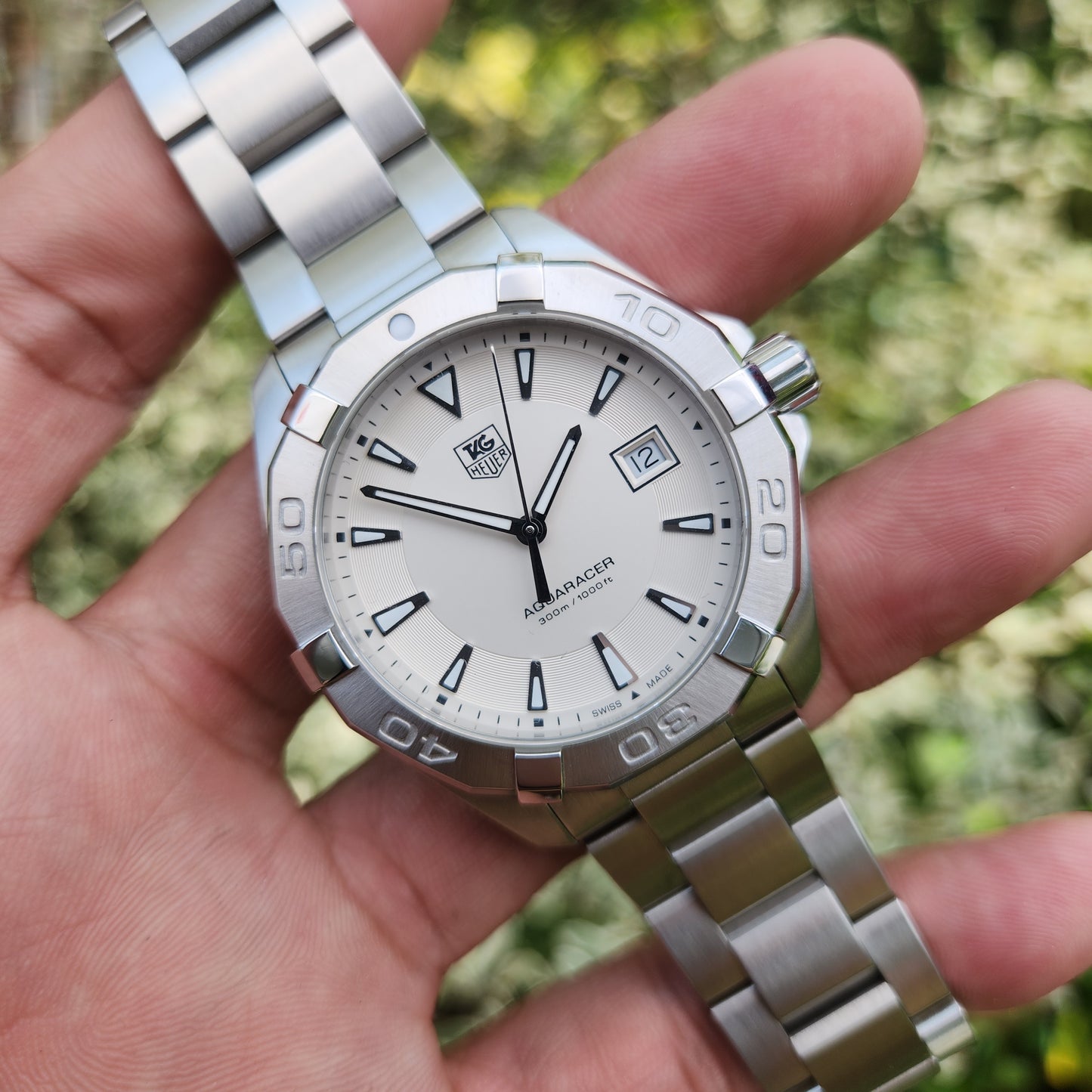 Tag Heuer Aquaracer 300M White Dial 41mm - Complete Set