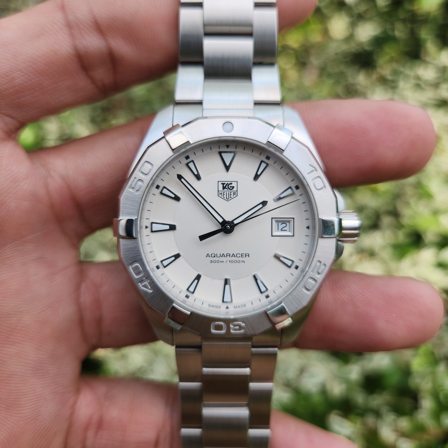 Tag Heuer Aquaracer 300M White Dial 41mm - Complete Set