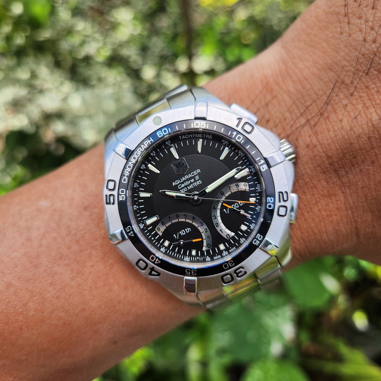Tag Heuer Aquaracer Caliber S Chronograph Black Dial 43mm