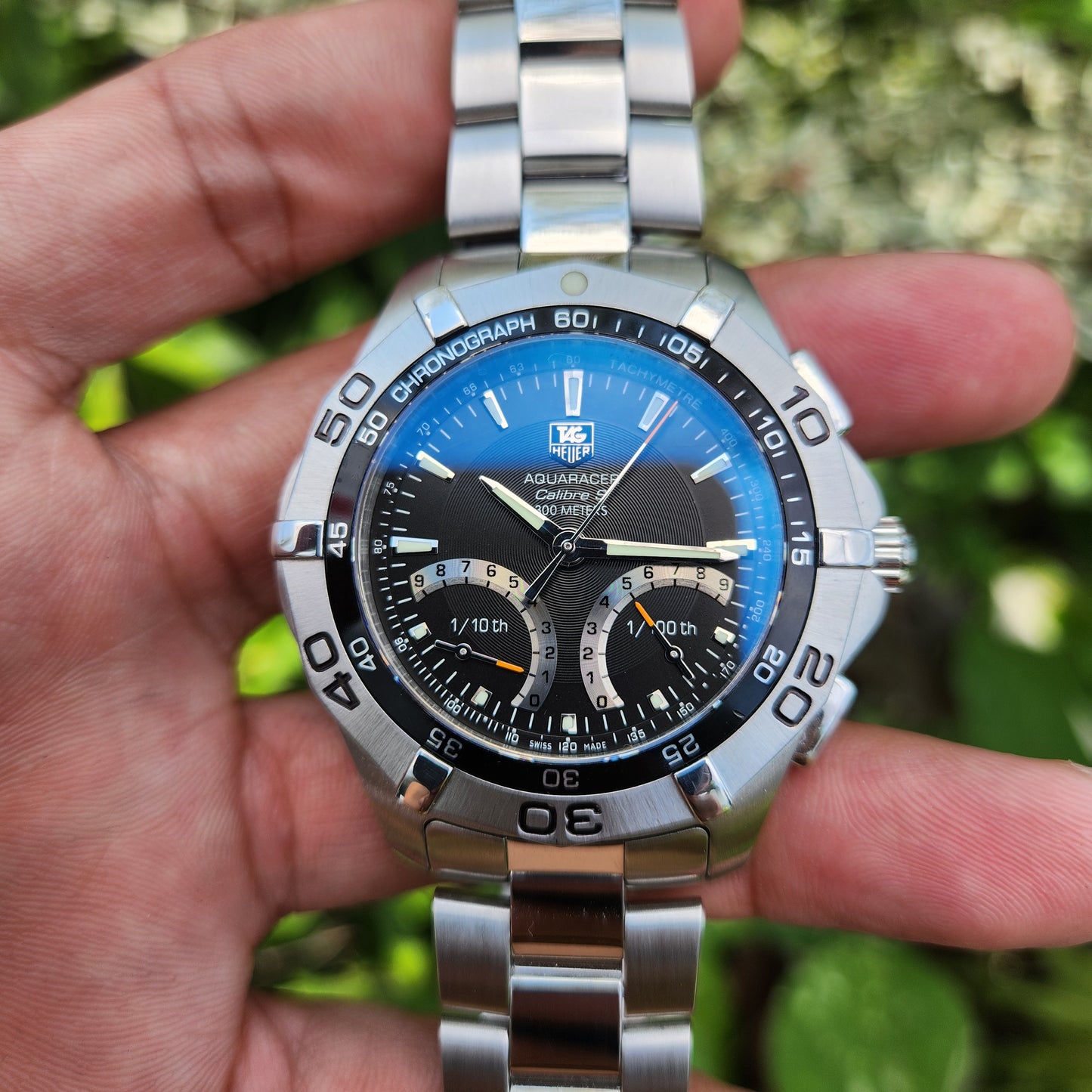 Tag Heuer Aquaracer Caliber S Chronograph Black Dial 43mm