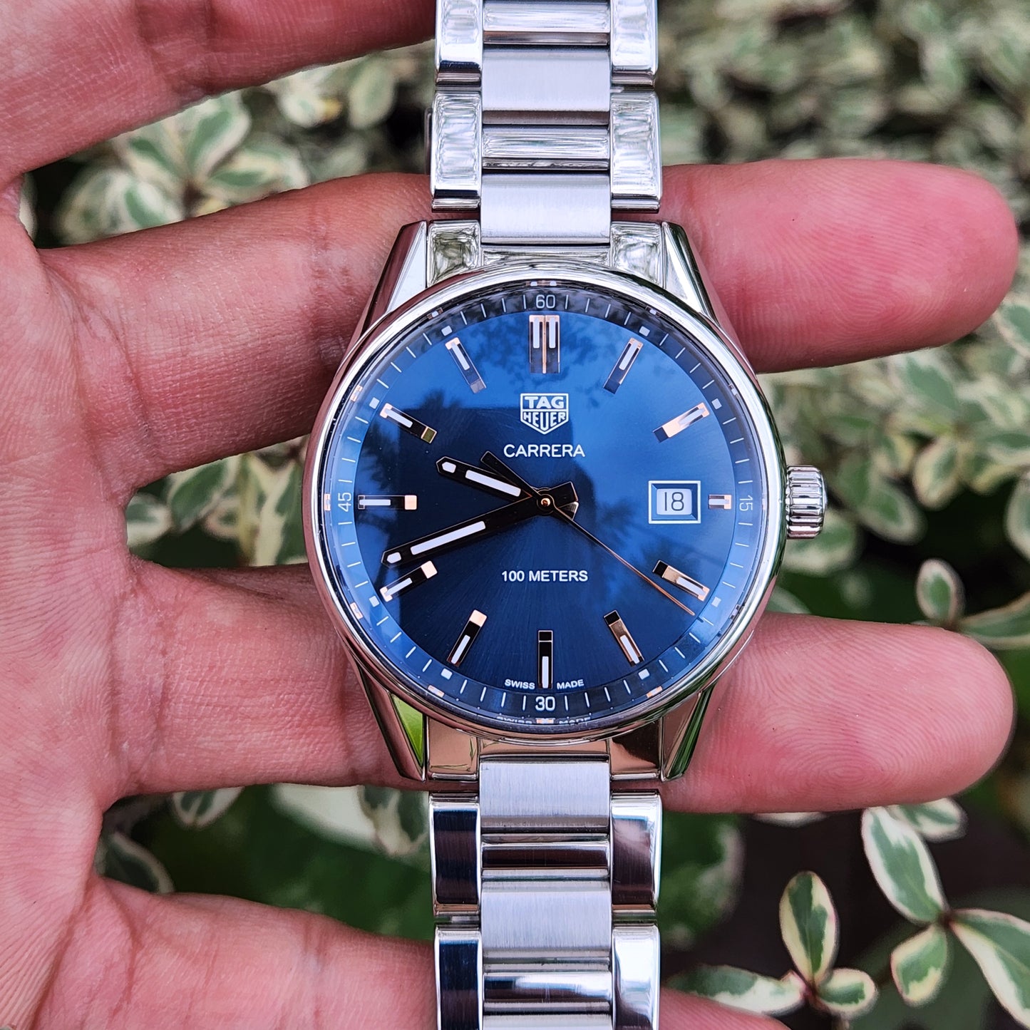 Tag Heuer Carrera Rose Gold Indeces in Blue Dial 39mm