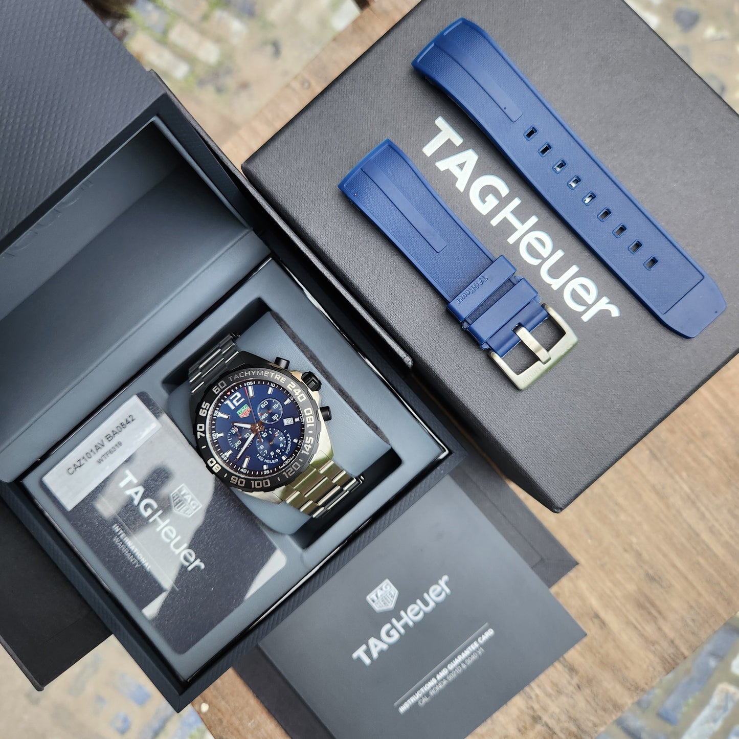 Tag Heuer F1 Chronograph Deep Blue Dial 43mm - Complete Set (Brand New - 2025 model)