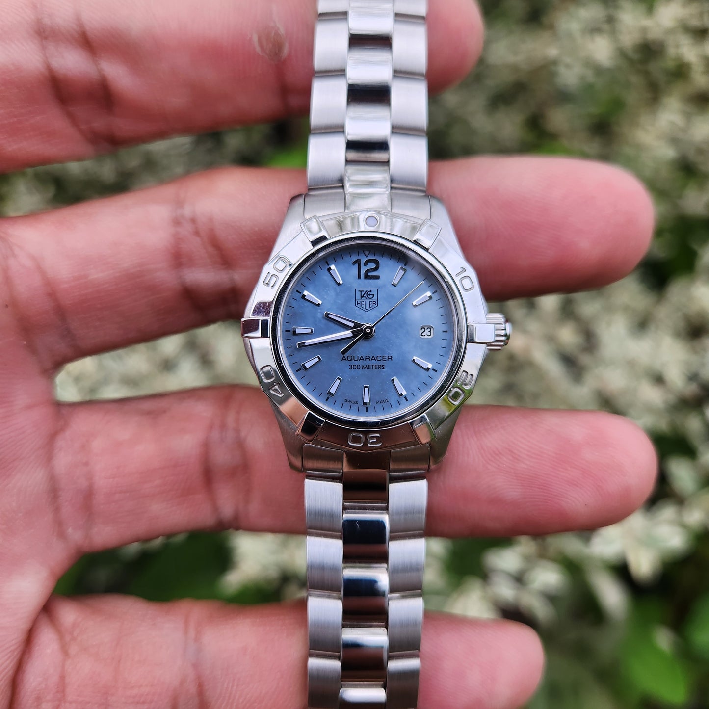 Tag Heuer Ladies Aquaracer Blue Mother of Pearl Dial 27mm