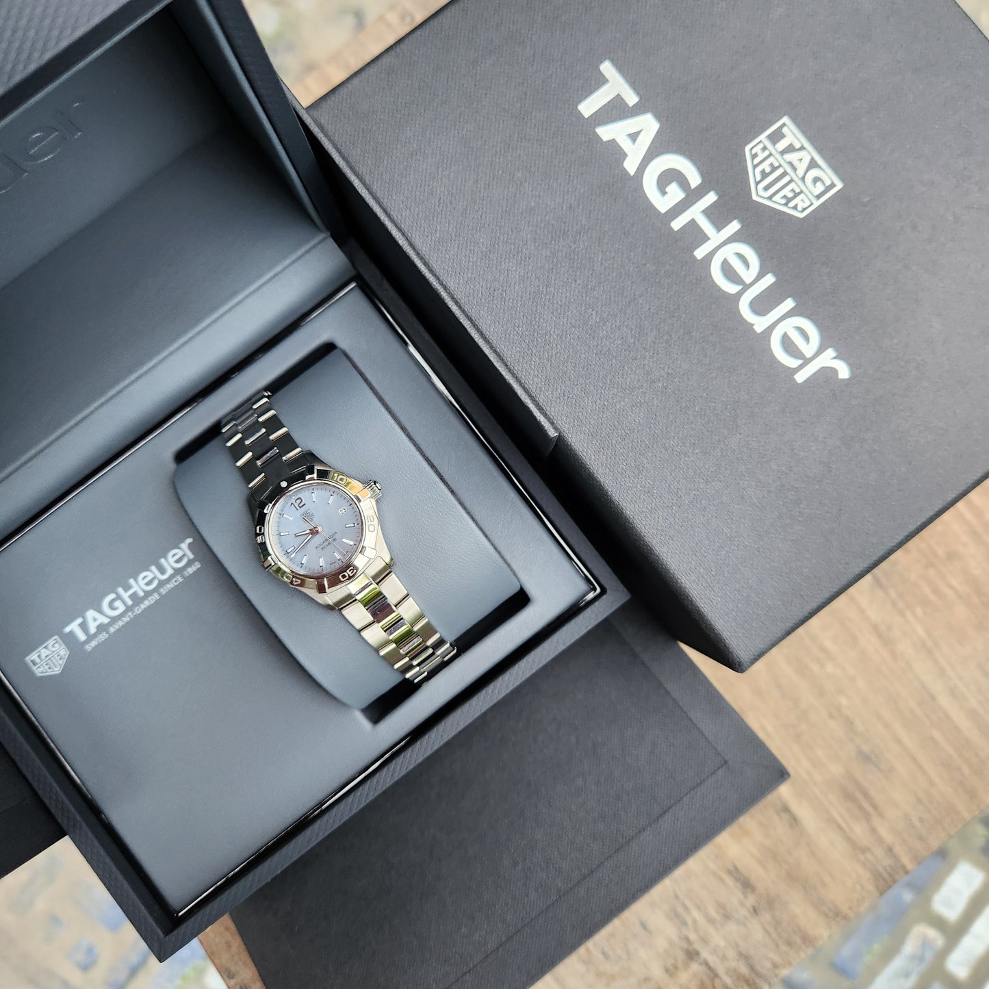 Tag Heuer Ladies Aquaracer Blue Mother of Pearl Dial 27mm