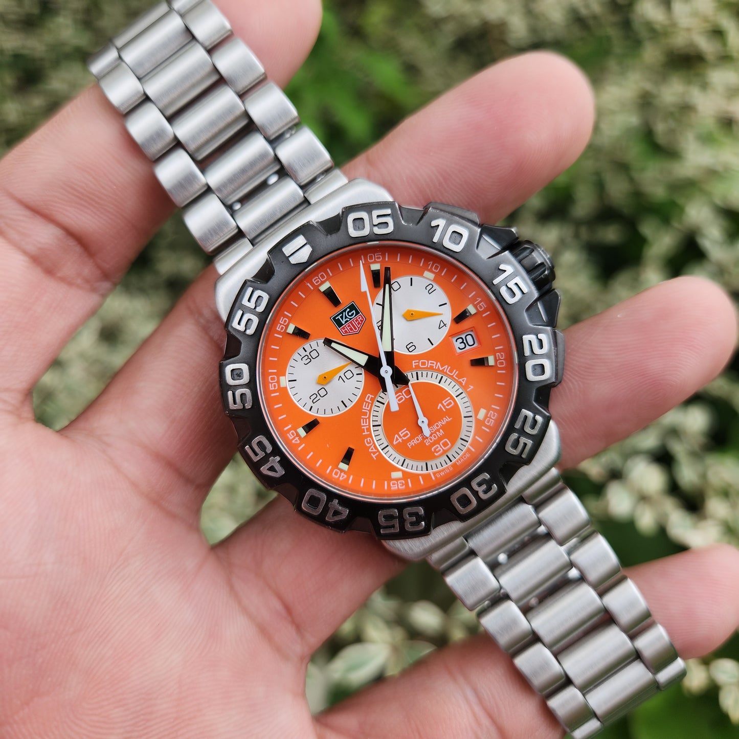 Tag Heuer F1 Chronograph Alonso 41mm Orange Dial