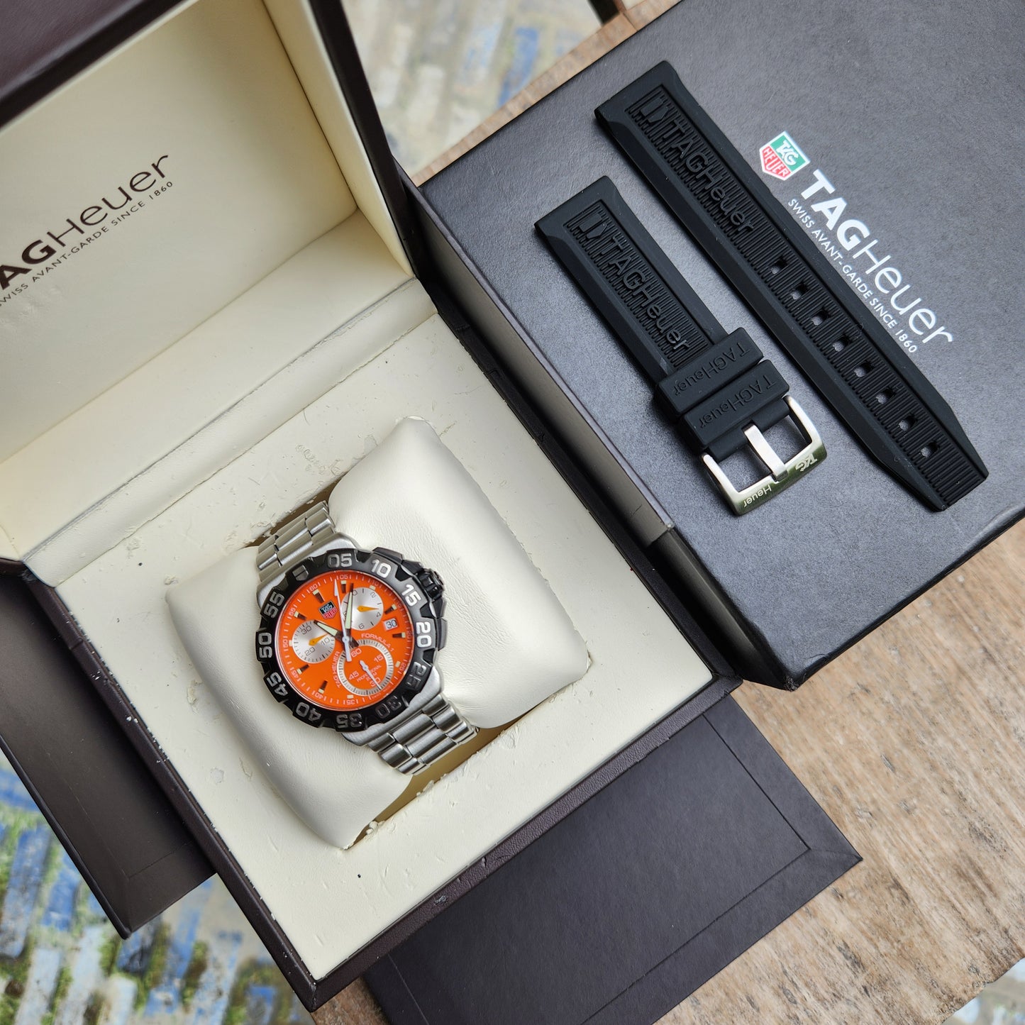 Tag Heuer F1 Chronograph Alonso 41mm Orange Dial
