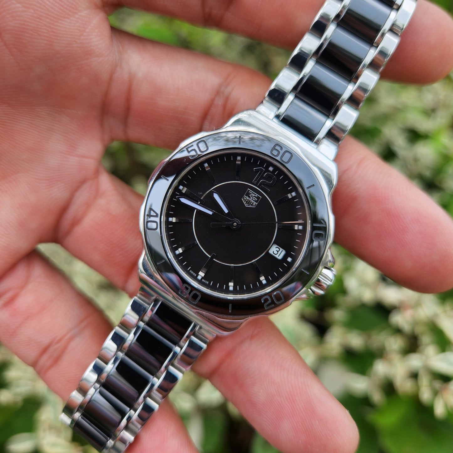 Tag Heuer Ladies Formula 1 Midsize Ceramic Bezel and Bracelet 37mm - Black Dial