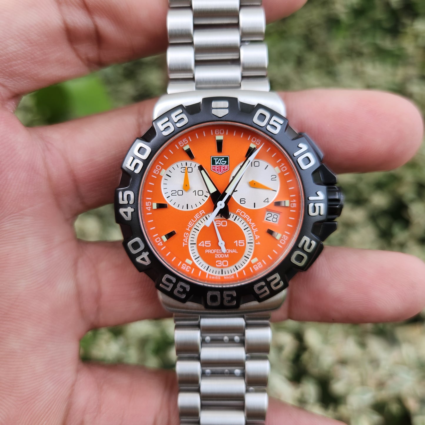 Tag Heuer F1 Chronograph Alonso 41mm Orange Dial - Complete Set