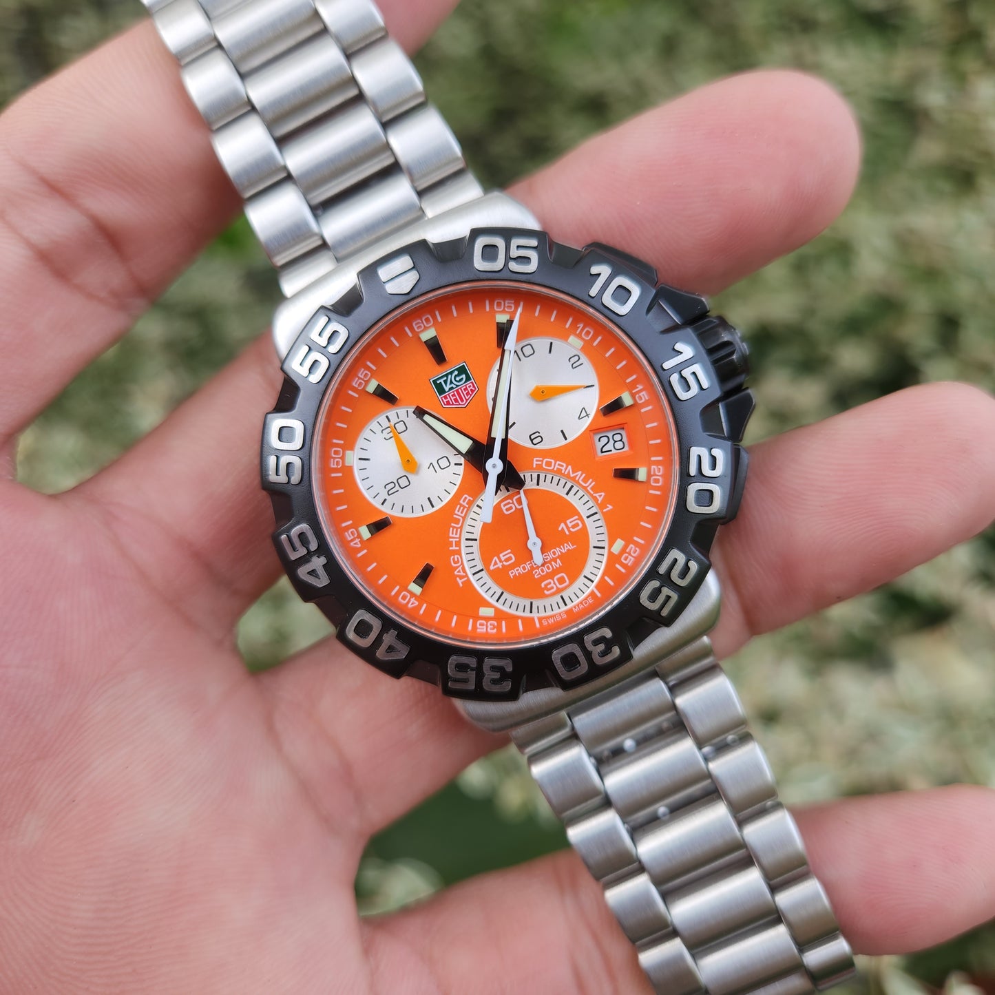 Tag Heuer F1 Chronograph Alonso 41mm Orange Dial - Complete Set