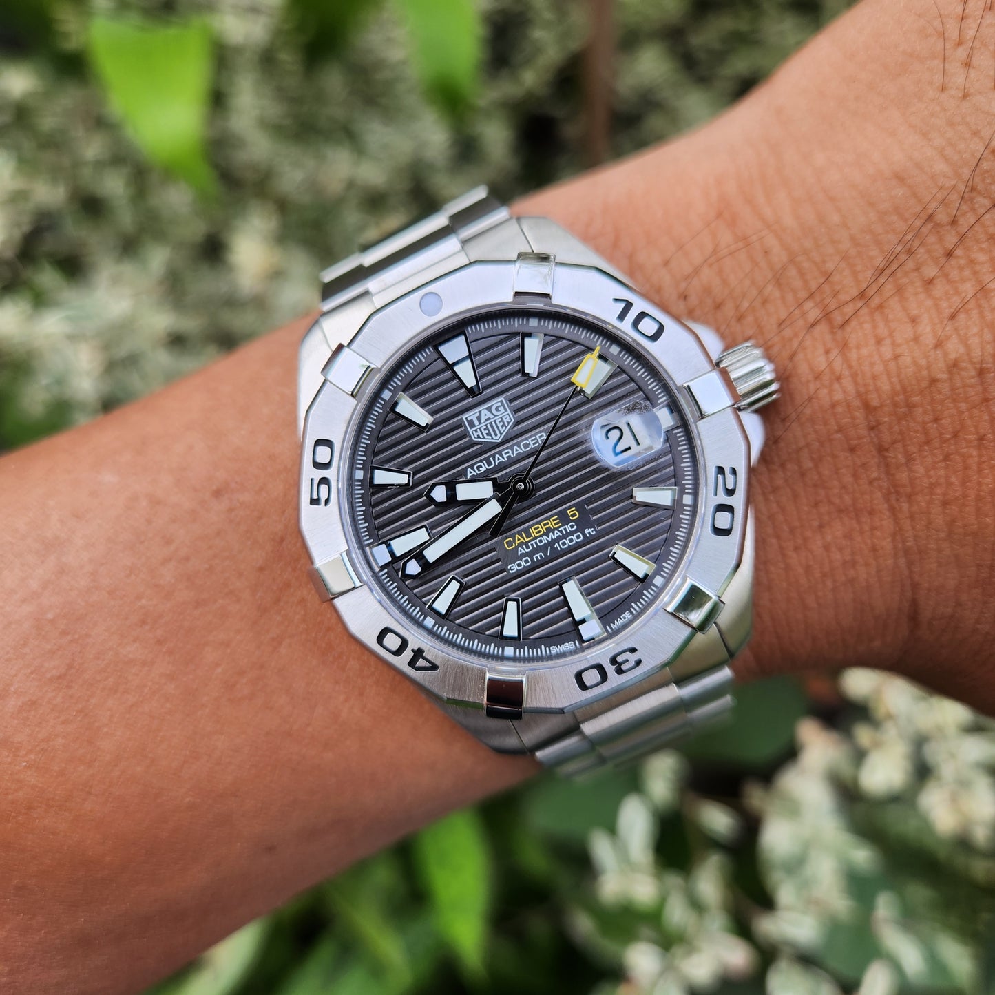 Tag Heuer Aquaracer Calibre 5 Lacquered Grey Dial 41mm - Complete Set