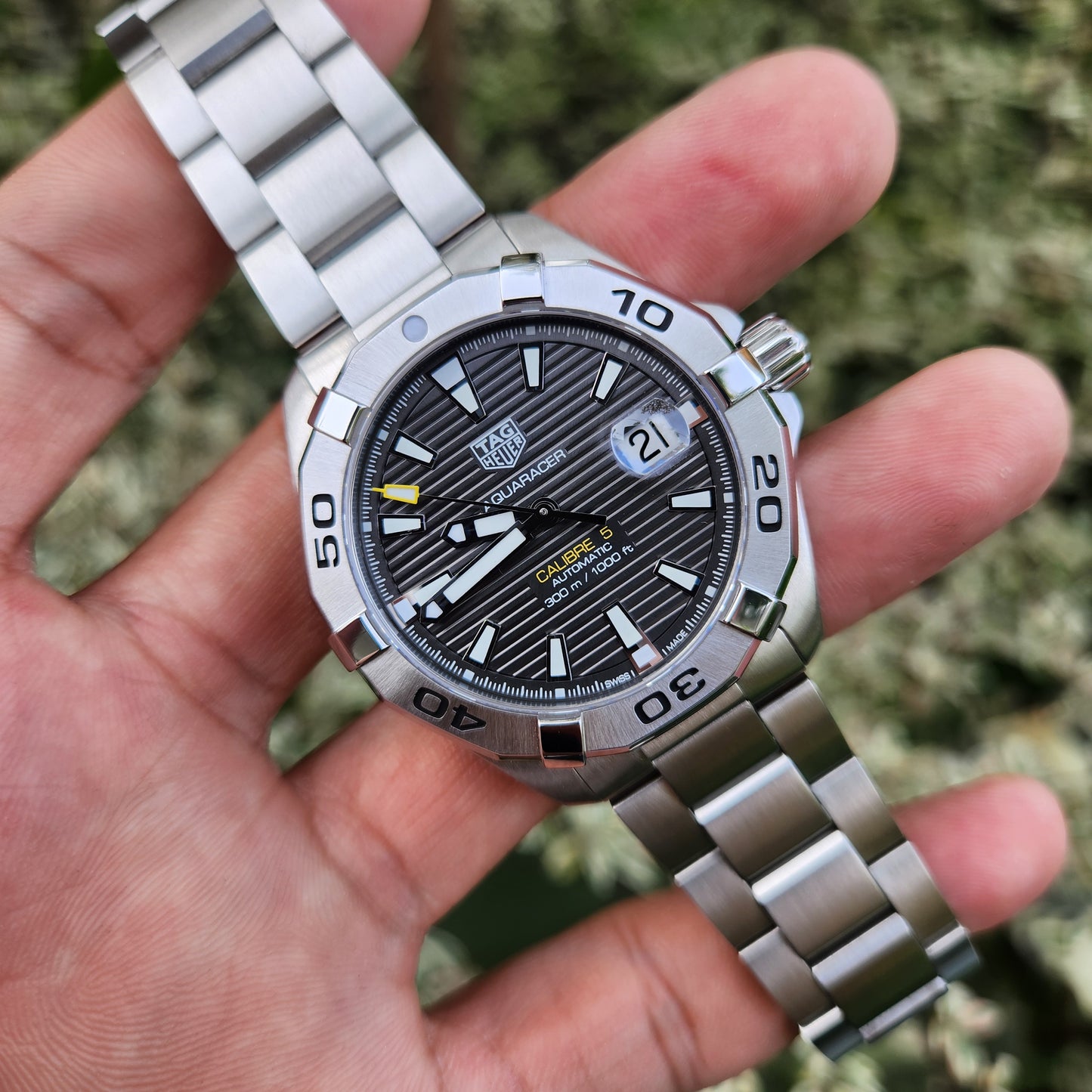 Tag Heuer Aquaracer Calibre 5 Lacquered Grey Dial 41mm - Complete Set