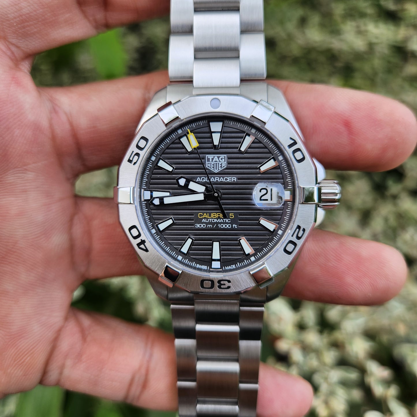 Tag Heuer Aquaracer Calibre 5 Lacquered Grey Dial 41mm - Complete Set