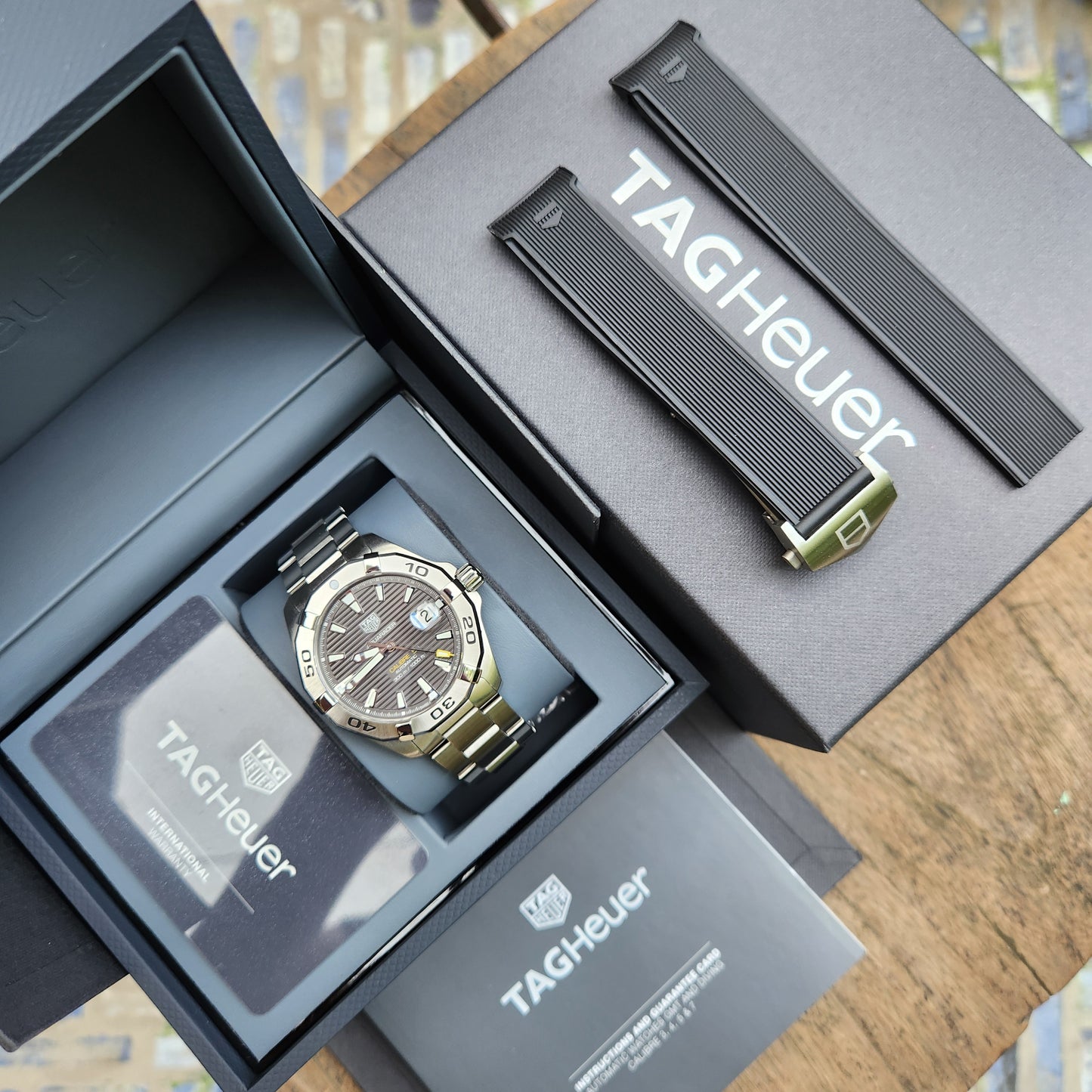 Tag Heuer Aquaracer Calibre 5 Lacquered Grey Dial 41mm - Complete Set