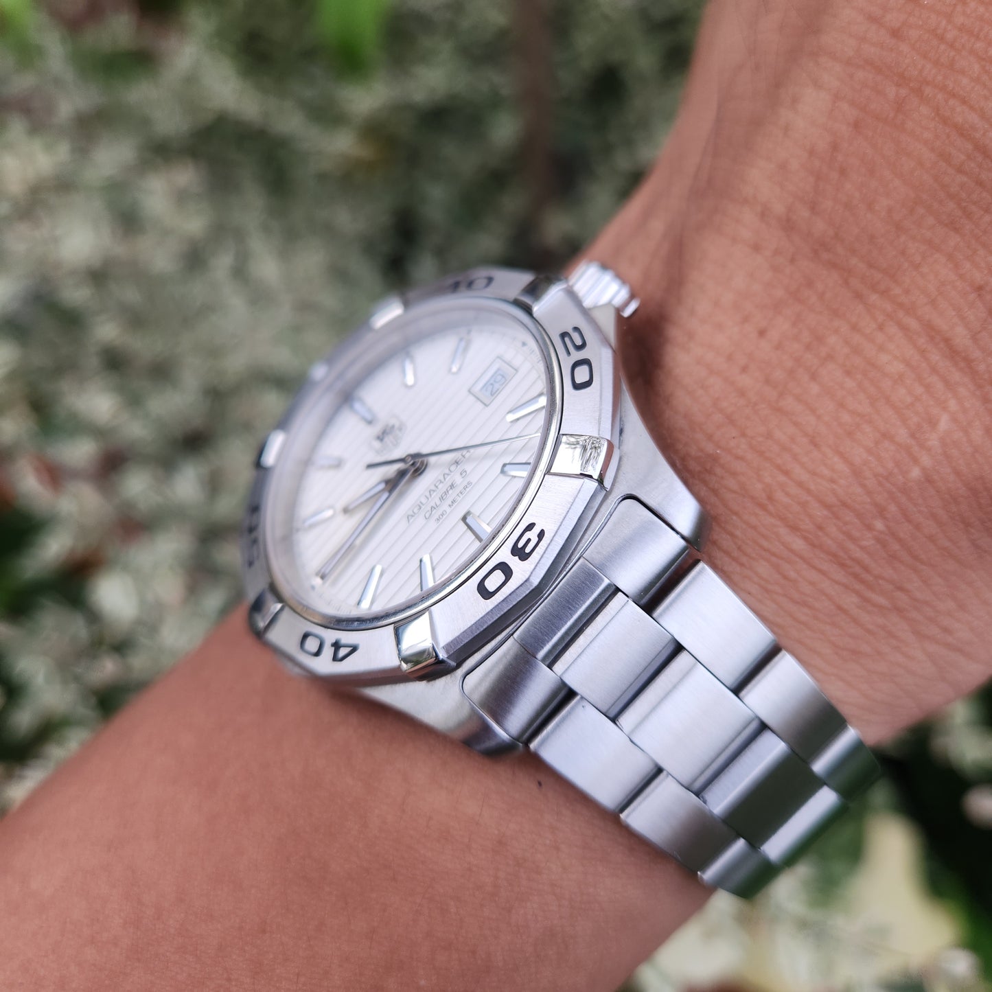 Tag Heuer Aquaracer Calibre 5 White/Silver Dial 41mm