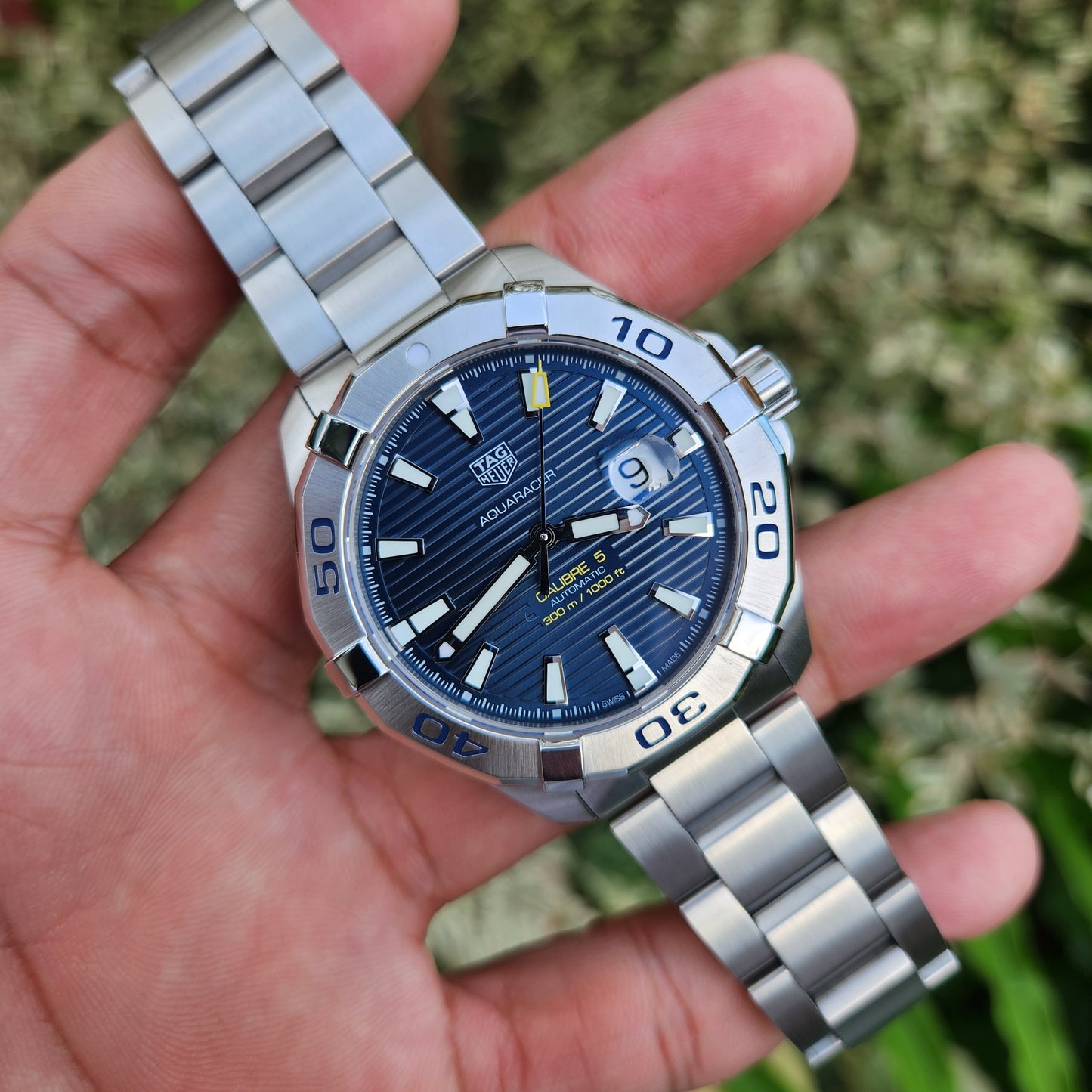 Tag Heuer Aquaracer Calibre 5 Blue Dial 43mm - Complete Set