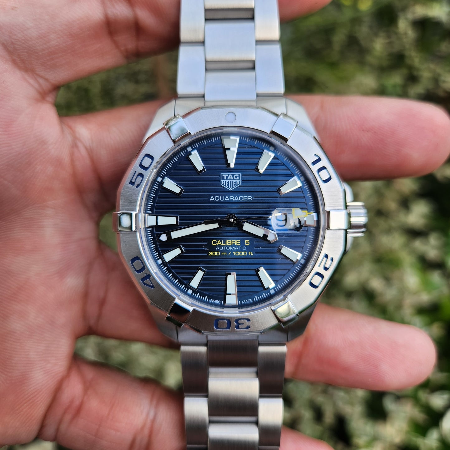 Tag Heuer Aquaracer Calibre 5 Blue Dial 43mm - Complete Set