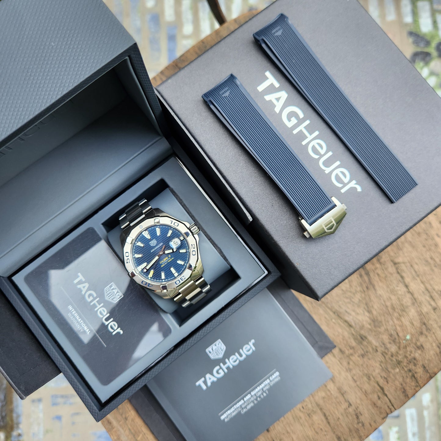 Tag Heuer Aquaracer Calibre 5 Blue Dial 43mm - Complete Set