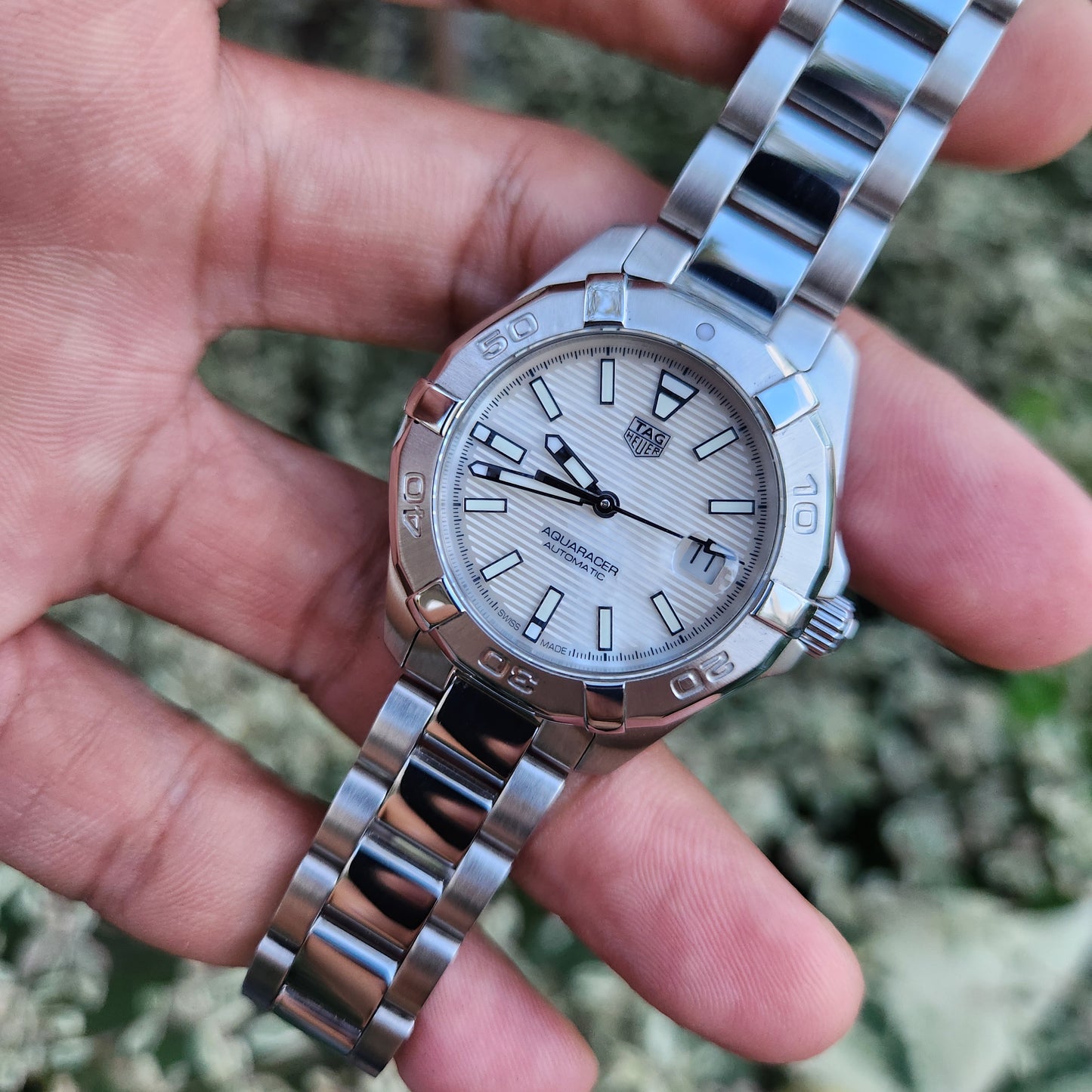 Tag Heuer Ladies Aquaracer Automatic Calibre 9 White Mother of Pearl Dial 32mm