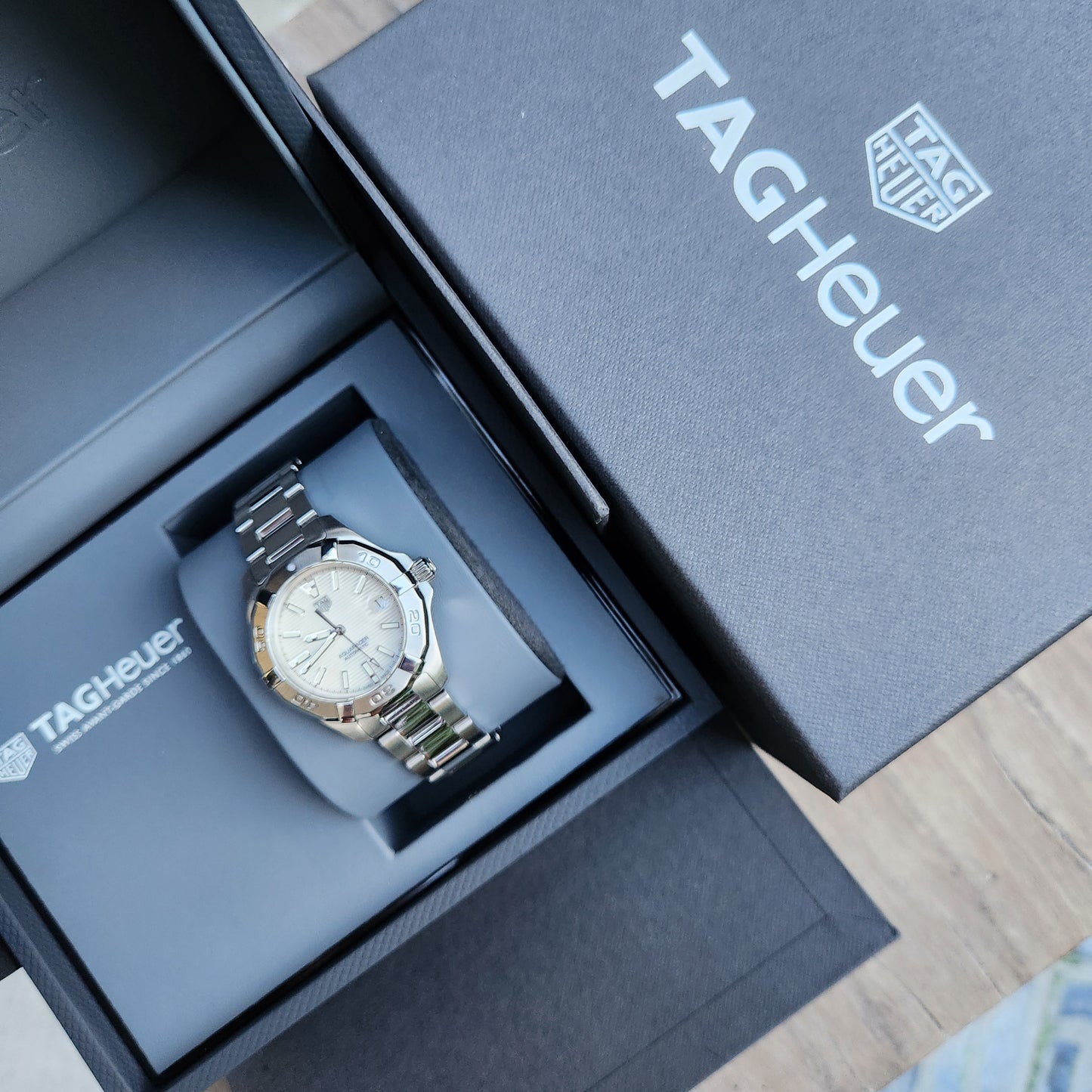 Tag Heuer Ladies Aquaracer Automatic Calibre 9 White Mother of Pearl Dial 32mm