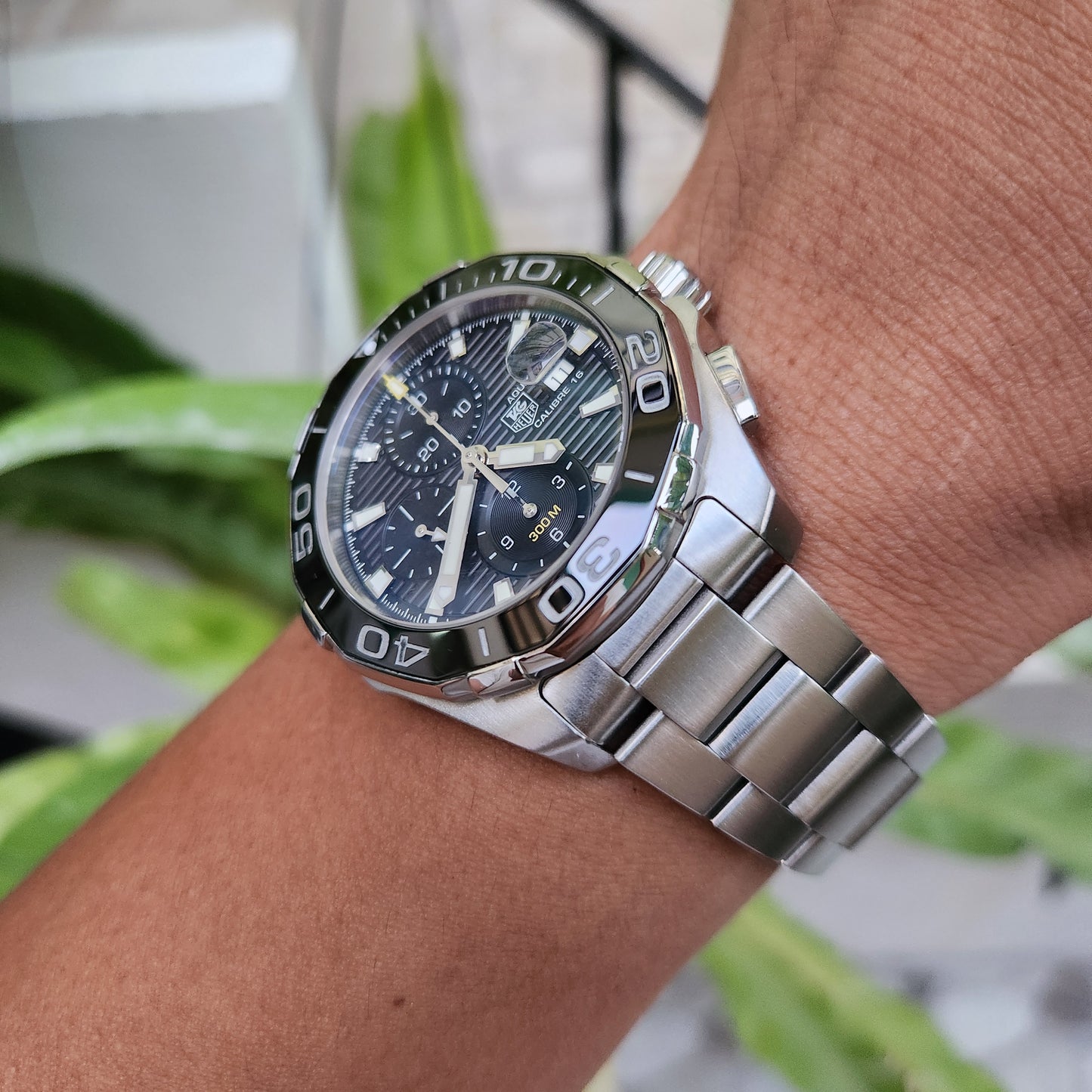 Tag Heuer Aquaracer Chronograph Calibre 16 Ceramic Bezel in Black Dial 43mm - Complete Set