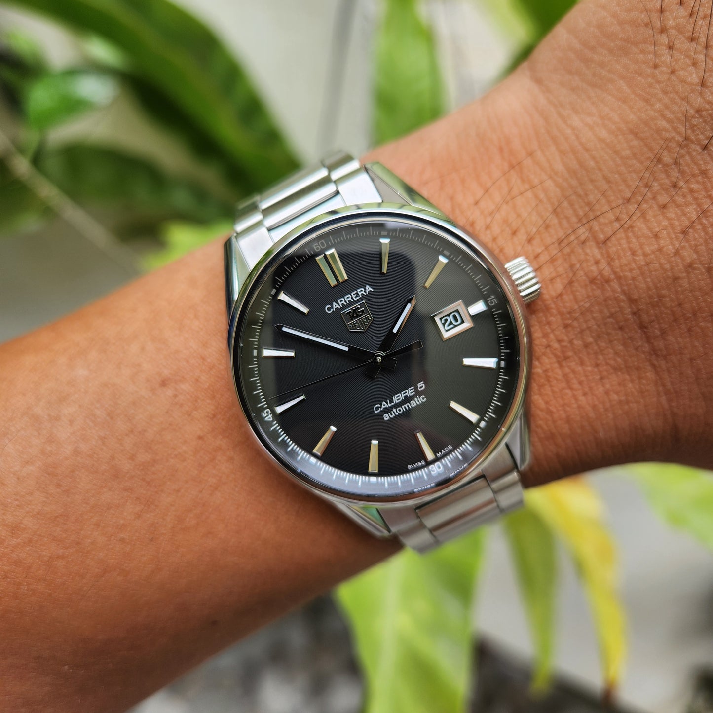Tag Heuer Carrera Calibre 5 Black Azurage Dial 39mm - Complete Set
