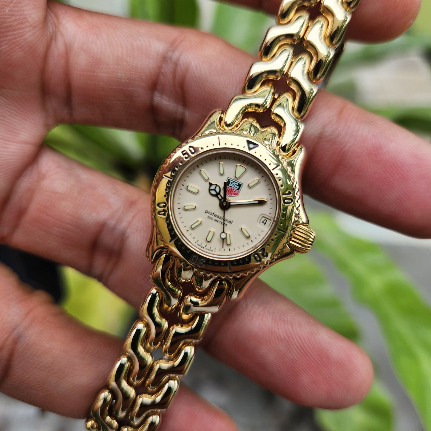 Tag Heuer Ladies S/EL Professional Gold Tone 28mm - Ivory Dial