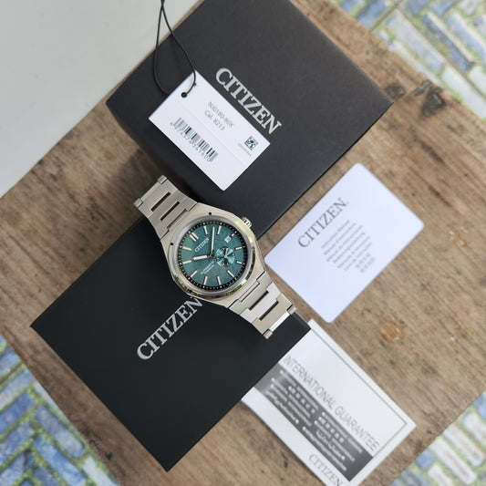 Citizen Zenshin Super Titanium Small Seconds 40.5mm in Textured Green Dial - Complete Set