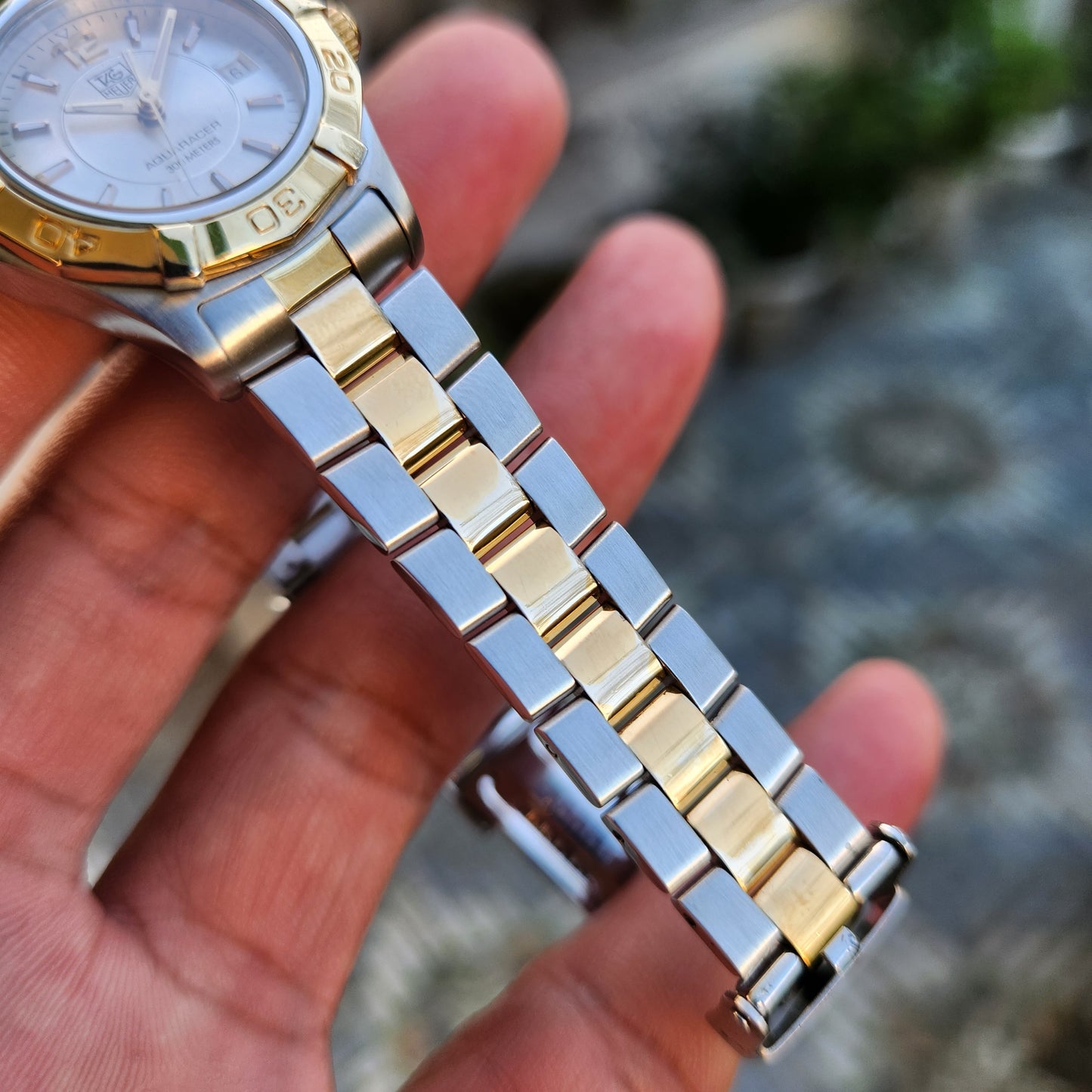 Tag Heuer Ladies Aquaracer Two-Tone Silver Dial 27mm