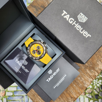 Tag Heuer F1 Chronograph Yellow Dial 43mm - Complete Set