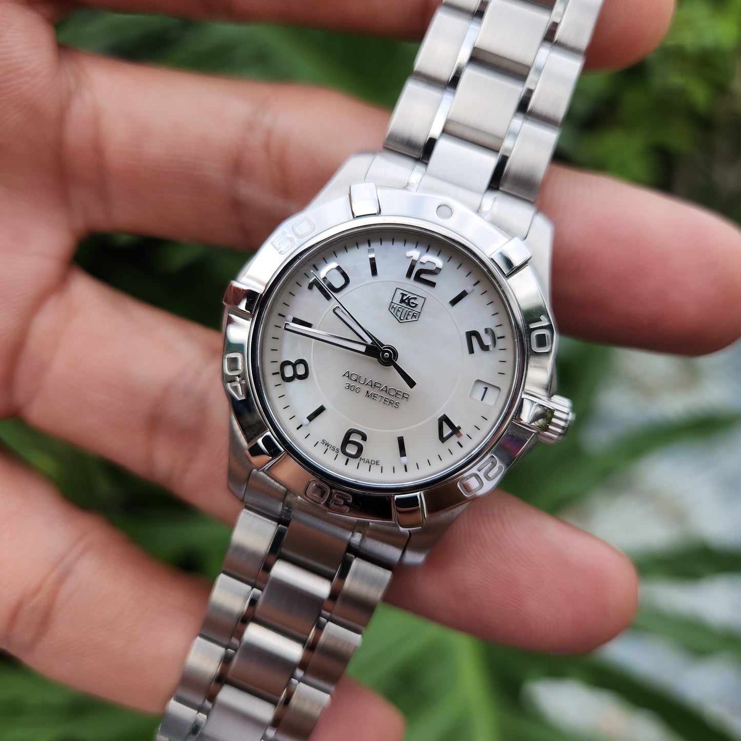 Tag Heuer Ladies Aquaracer Mother of Pearl White Dial 33mm
