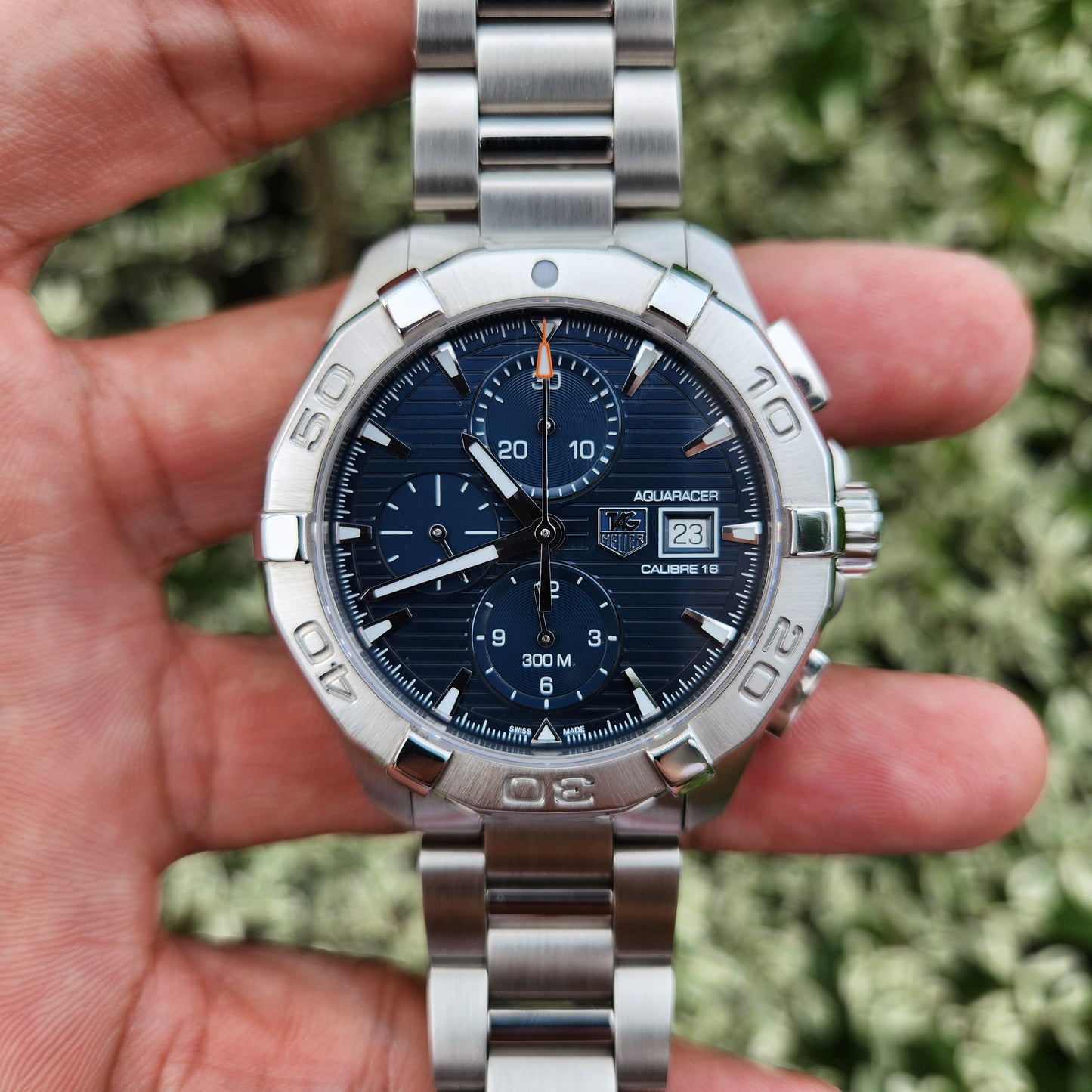 Tag Heuer Aquaracer Chronograph Calibre 16 Blue Dial 43mm - Complete Set