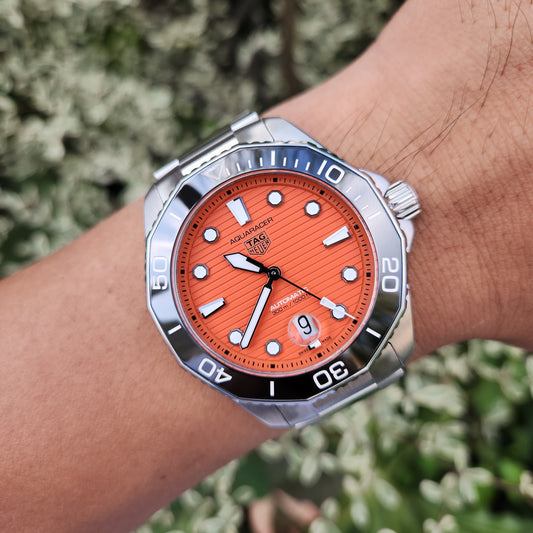 Tag Heuer Aquaracer Professional 300 Orange Diver Calibre 5 Ceramic Bezel 43mm - Complete Set