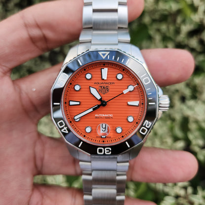 Tag Heuer Aquaracer Professional 300 Orange Diver Calibre 5 Ceramic Bezel 43mm - Complete Set