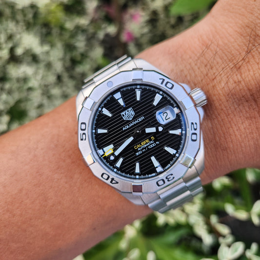 Tag Heuer Aquaracer Calibre 5 Black Dial 41mm - Complete Set
