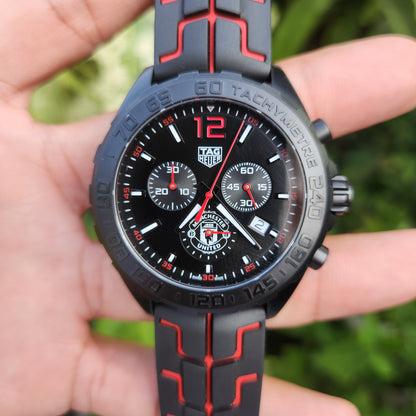 Tag Heuer F1 Chronograph Black PVD Manchester United Edition 43mm - Complete Set