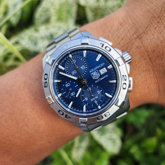 Tag Heuer Aquaracer Chronograph Calibre 16 Blue Dial 43mm